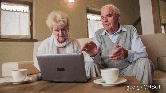 Stock Footage of Grandparents Talking To Relative Over Video Call 4K