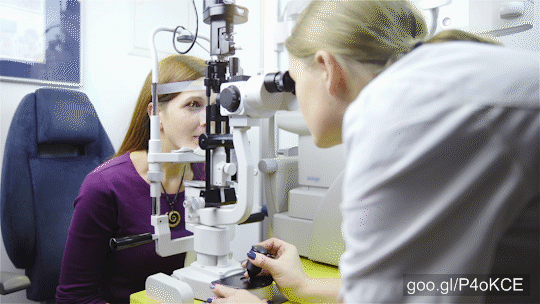 Doctor Checking Eyes With Biomicroscope Device 4K